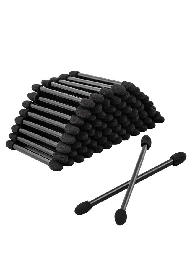 Ponpon 200Pcs Eyeshadow Applicators Dual Sides Eye Sponge Applicators Disposable Eyeshadow Brush for Girls Lady Women Makeup - Image 1