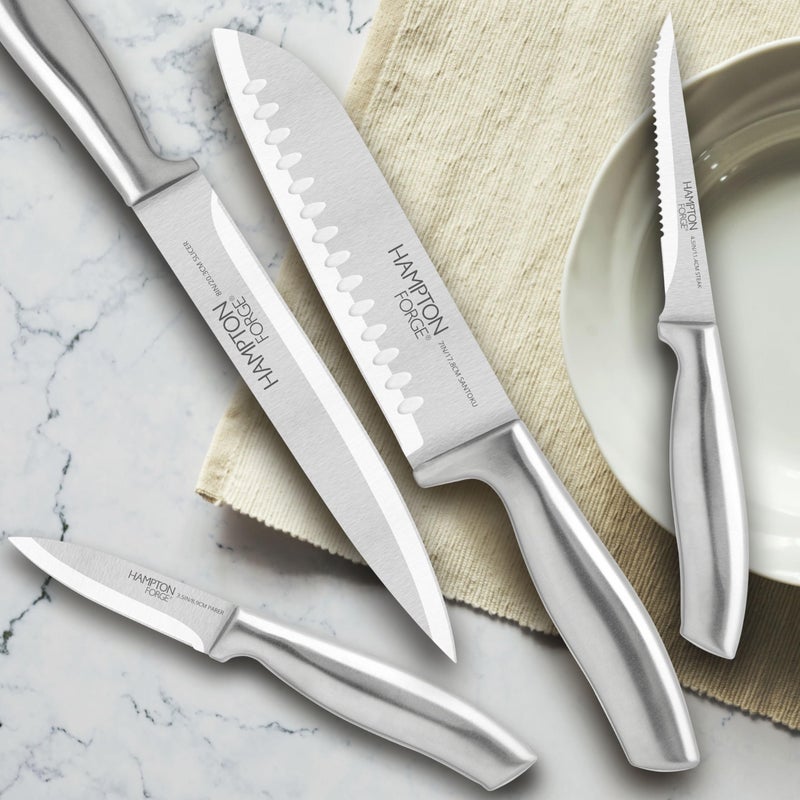 Hampton Forge Kobeâ€“5PieceUtility KnifeBlockSetâ€“Silver, 5 Piece - Image 5