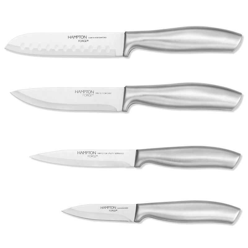 Hampton Forge Kobeâ€“5PieceUtility KnifeBlockSetâ€“Silver, 5 Piece - Image 2