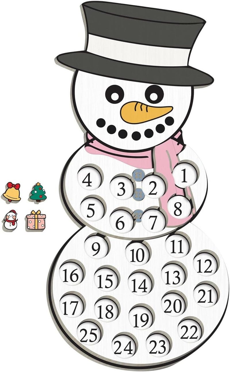 كلاراكو لافتات عيد الميلاد الخشبية، لافتة باب عيد الميلاد، تقويم مجيء عيد الميلاد 2023، رجل ثلج عيد الميلاد، تقويم مجيء عيد الميلاد، تقويم عد تنازلي مضحك لعيد الميلاد للأصدقاء - Image 5