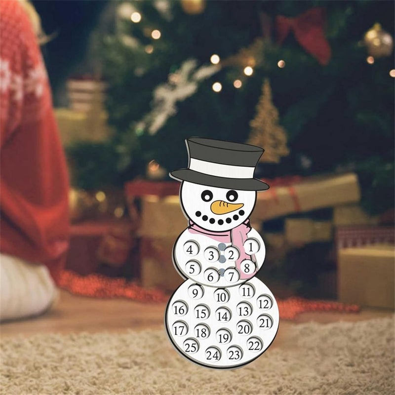 كلاراكو لافتات عيد الميلاد الخشبية، لافتة باب عيد الميلاد، تقويم مجيء عيد الميلاد 2023، رجل ثلج عيد الميلاد، تقويم مجيء عيد الميلاد، تقويم عد تنازلي مضحك لعيد الميلاد للأصدقاء - Image 4