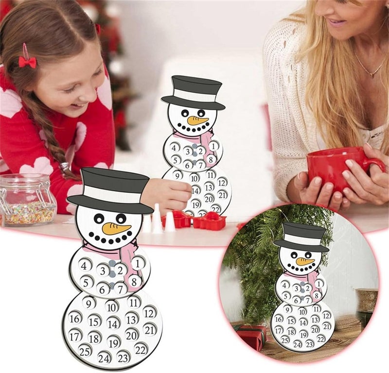 كلاراكو لافتات عيد الميلاد الخشبية، لافتة باب عيد الميلاد، تقويم مجيء عيد الميلاد 2023، رجل ثلج عيد الميلاد، تقويم مجيء عيد الميلاد، تقويم عد تنازلي مضحك لعيد الميلاد للأصدقاء - Image 2