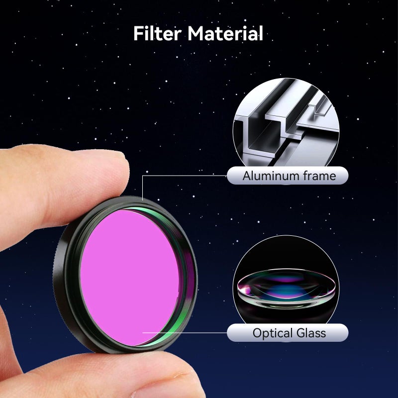 SVBONY Telescope Filter 1.25" UHC Filter Astrophotography to Improve The Image Contrast Reduces Light Pollution (1.25 inch) - Image 3