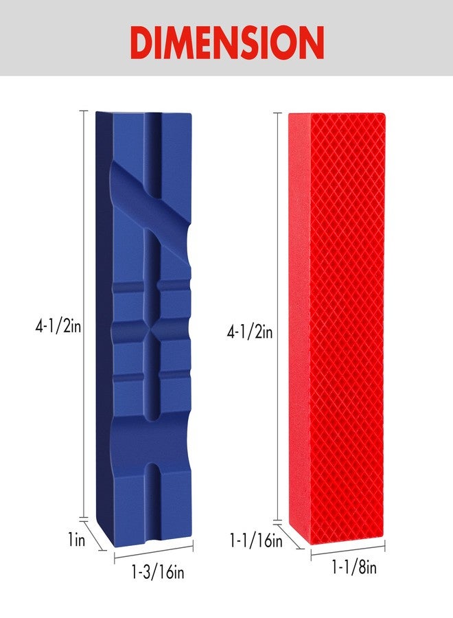 ووركبرو زوجان من وسادات فك ملزمة WORKPRO مقاس 4-1/2 بوصة، وأغطية حماية مغناطيسية من مادة TPU، ومجموعة واحدة من وسادات الفك متعددة الأخاديد ومجموعة واحدة من وسادات الفك القياسية ذات السطح الوافل - Image 2