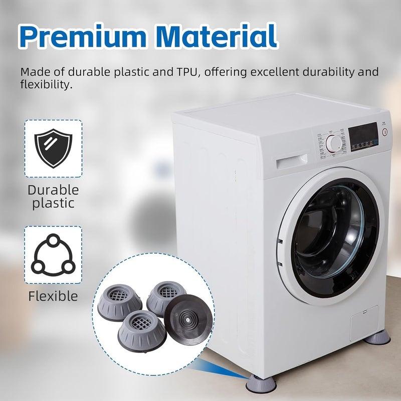 8 PCS Anti Vibration Washing Machine feet, Anti Vibration Anti Slip Pads for Washing Machine and Dryer Machine, Floor Protector for Washing Machines, Dryer Machine, Furniture and Appliances - Image 1