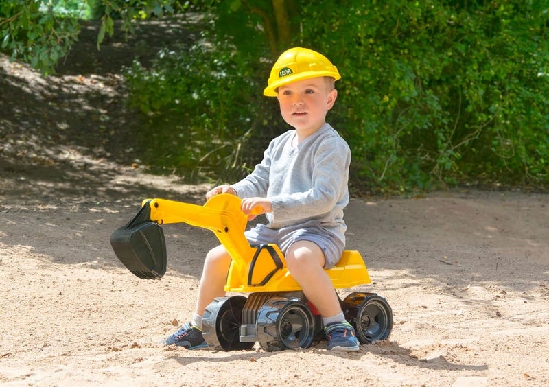 Lena 02144 GIGA Trucks Pro X Ride-on Excavator Strong Giant Sand Excavator Approx. 68 cm, 360 Degree Shovel Excavator for Sitting on Up, Construction Vehicle with Steel Axles and High Load Capacity, - Image 4