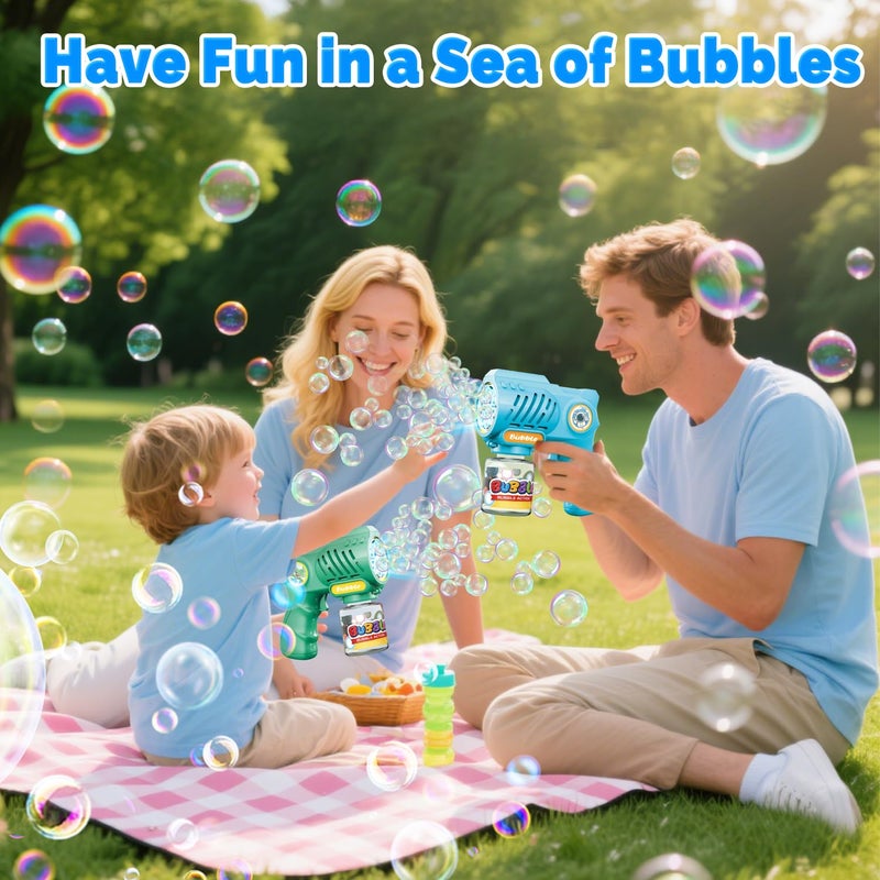 EagleStone Toys for 3+ Year Old Boys Girls, 2 Pack Bubble Gun Machine with Bubble Solution, Outdoor Toy for Kids Ages 4-8,Kids Toys for Ages 3-4 4-6 5-7, Birthday Gifts for 3 4 5 6 7 8 Year Old Boys - Image 5