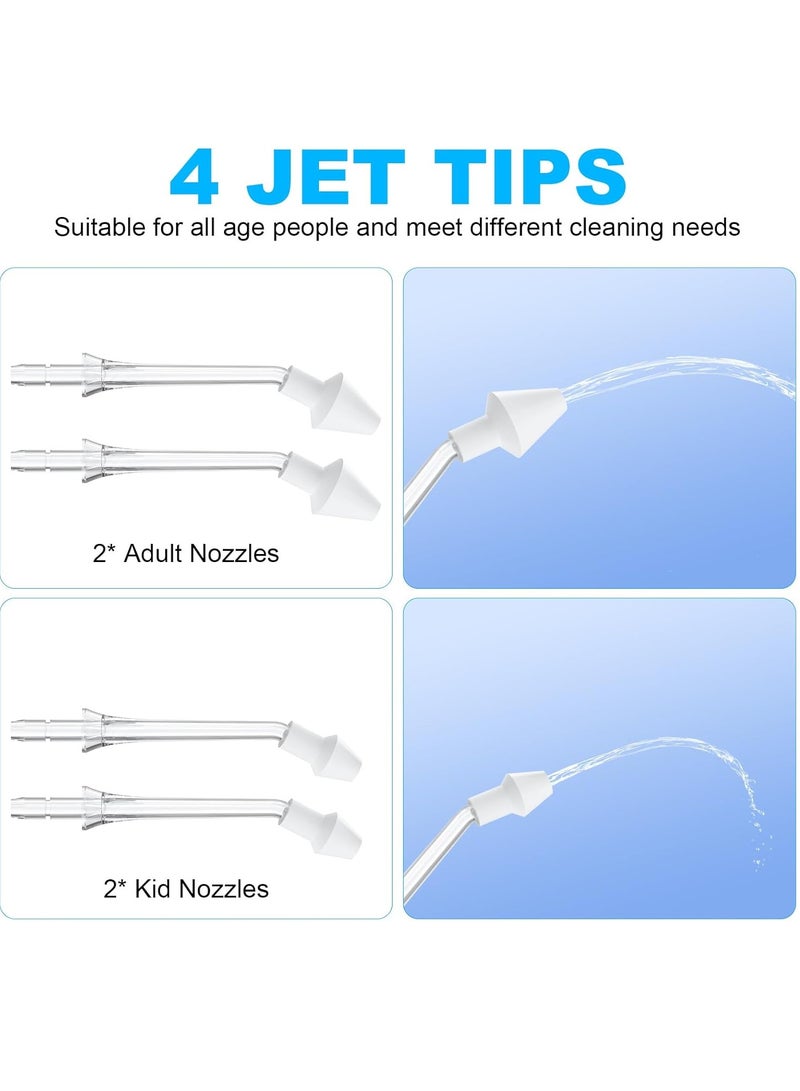 بلو فاير جهاز غسيل الأنف الكهربائي لتنظيف الجيوب الأنفية مع 4 فوهات دوارة | جهاز تنظيف الأنف للشطف الأنفي وتخفيف الاحتقان | 4 أوضاع ضغط قابلة للتعديل، مقاوم للماء IPX7، بطارية تدوم طويلًا | للعناية بالأنف للكبار والأطفال - Image 3