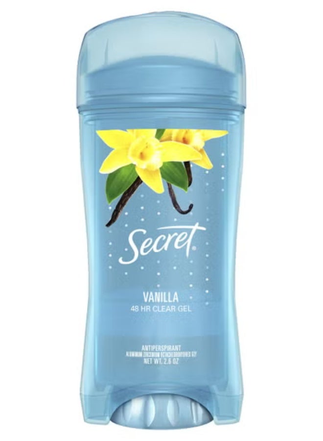 Secret Fresh Gel Antiperspirant Deodorant 48 HR Clear With Vanilla 2.6 OZ