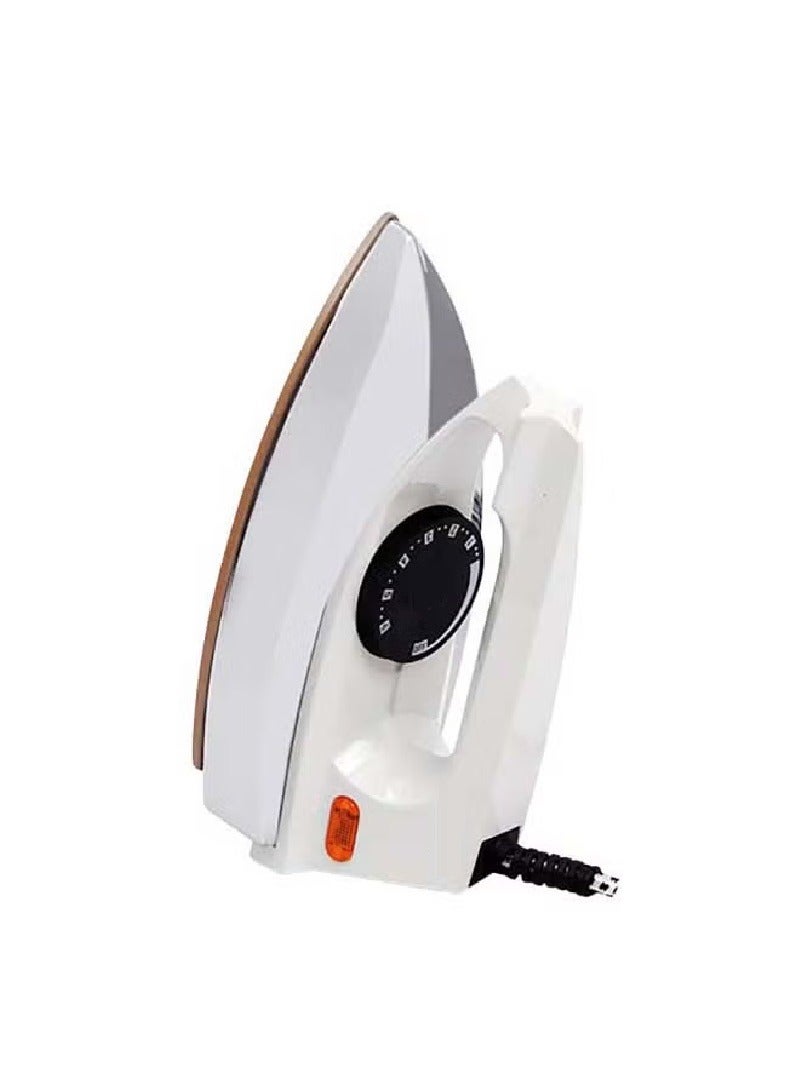 Dry Iron With Overheat Safety, Automatic Power Cut-Off, Cord Winder, Anti-Shock Handle, Thermostat Switch. 