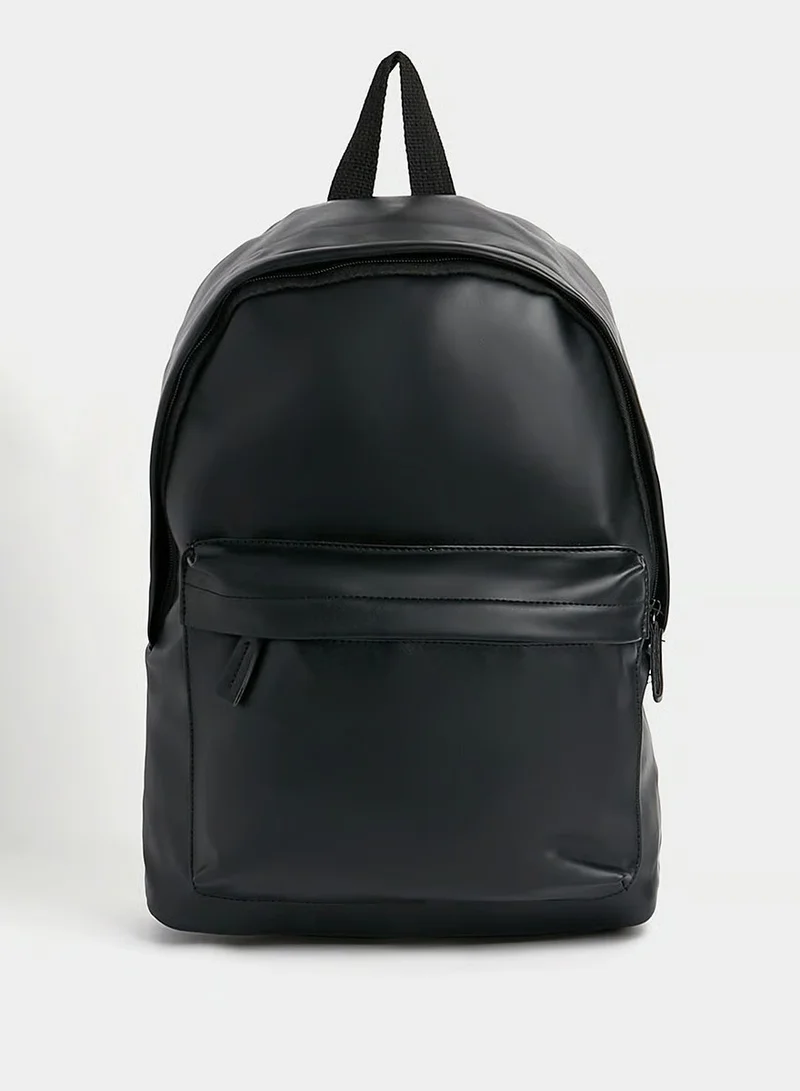 صن بيرن باي ستايلي PU Leather Backpack with Zip Closure Compartment