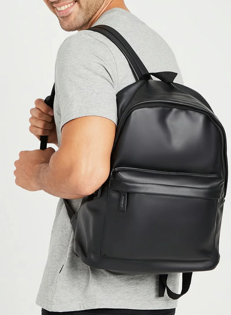 صن بيرن باي ستايلي PU Leather Backpack with Zip Closure Compartment