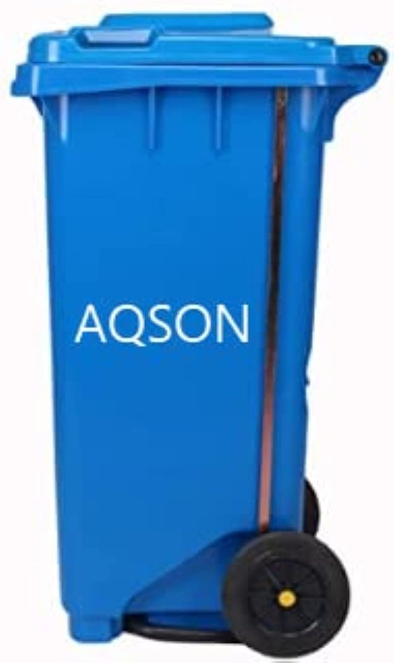 AQ AQSON سلة مهملات AQSON بسعة 120 لتر مع عجلات - حاوية نفايات بلاستيكية قوية للاستخدام المنزلي والخارجي - Image 5