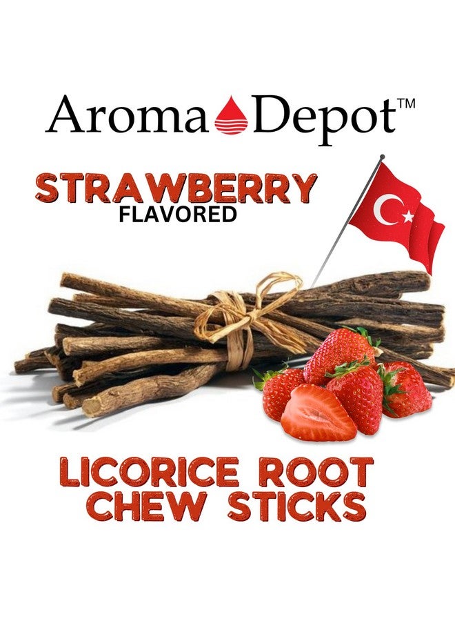 Aroma Depot Aroma Depot Strawberry 4 oz. Flavored Licorice Root Chew Sticks for Humans. 100% Pure Natural | Oral Health & Fresh Bearth | Individual Sticks are 6.5-7 inches Long. Glycyrrhiza Glabra from Turkey. - Image 4