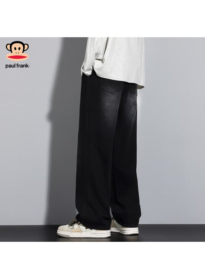 Paul Frank Jeans For Men, Spring And Autumn Casual Straight-leg Pants, Trendy American-style Denim Jeans, Size S, Vintage Blue - Image 1