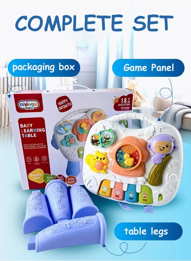 Berma Baby طاولة تعلم موسيقية، ألعاب موسيقية، ألعاب أطفال (من 6 إلى 12 شهرًا)، طاولة أنشطة للأطفال من عمر 6 إلى 12 شهرًا، ومن عمر 1 إلى 3 سنوات - مركز أنشطة التعليم المبكر - هدايا عيد ميلاد للأطفال الصغار - Image 4