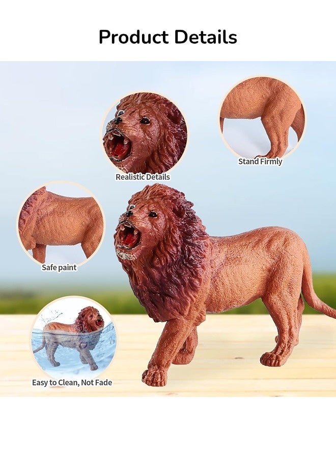 52-Piece Animals Figures Toys, Realistic Jungle Playset Toys Set, Mini Jungle Toys Set with Fence Map Storage Box, Learning Toys For Kids for Toddlers 3+ Years Old, Ideal Gift for Boys and Girls  - Image 3