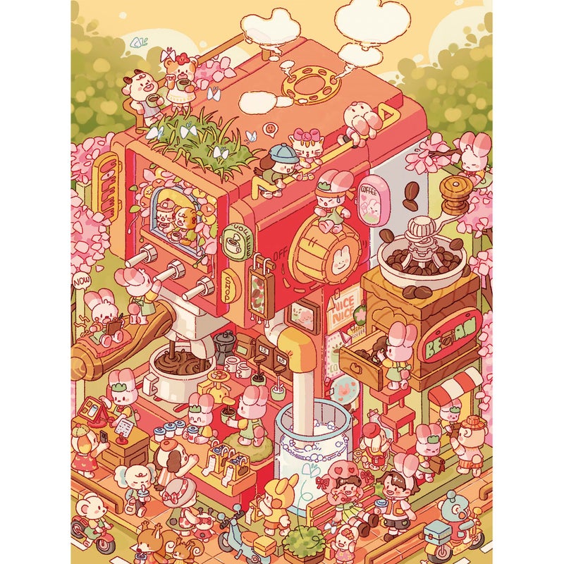 Pintoo Jigsaw Puzzles 1200 Piece for Adults Memeko Coffee Studio Beautiful Plastic Puzzle for Home Decor Zero Dust Easy Storage H3589 - Image 2
