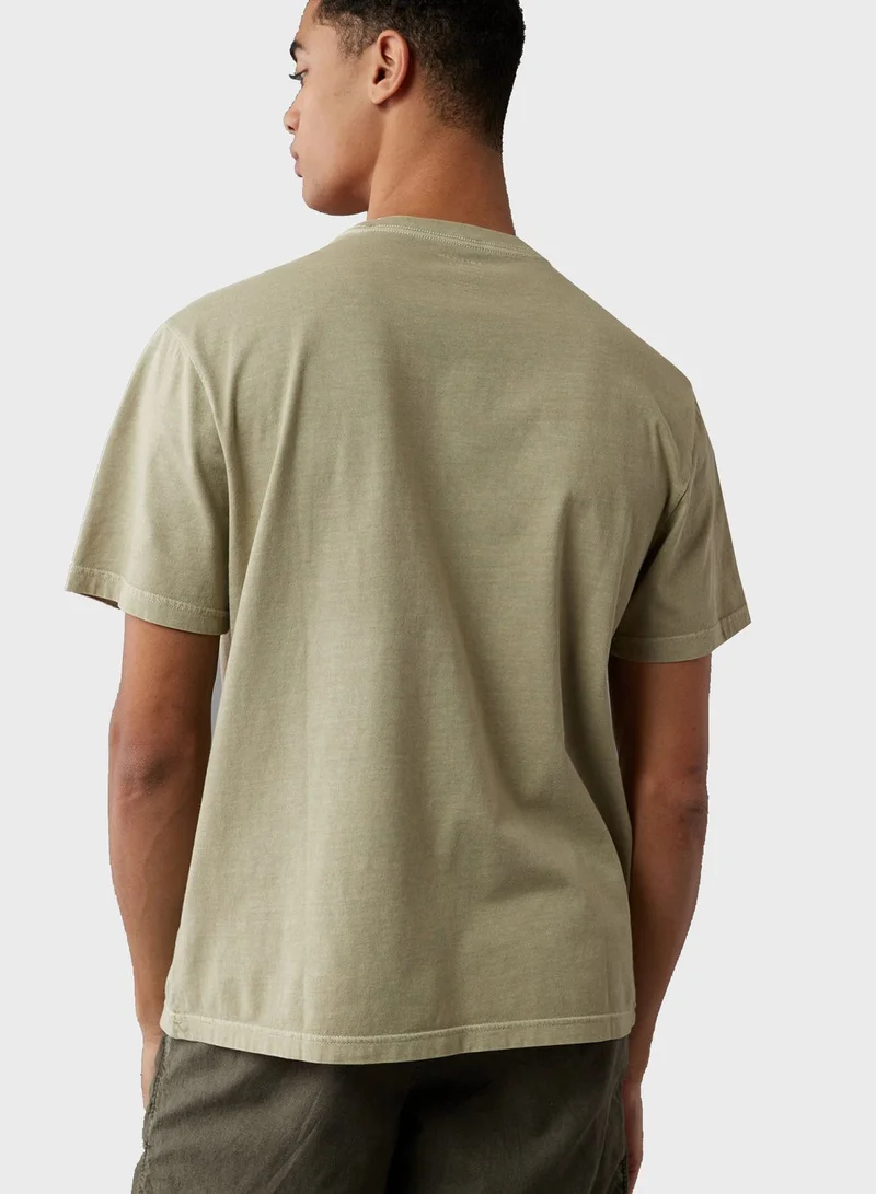 امريكان ايجل Logo Detail Crew Neck T-Shirt