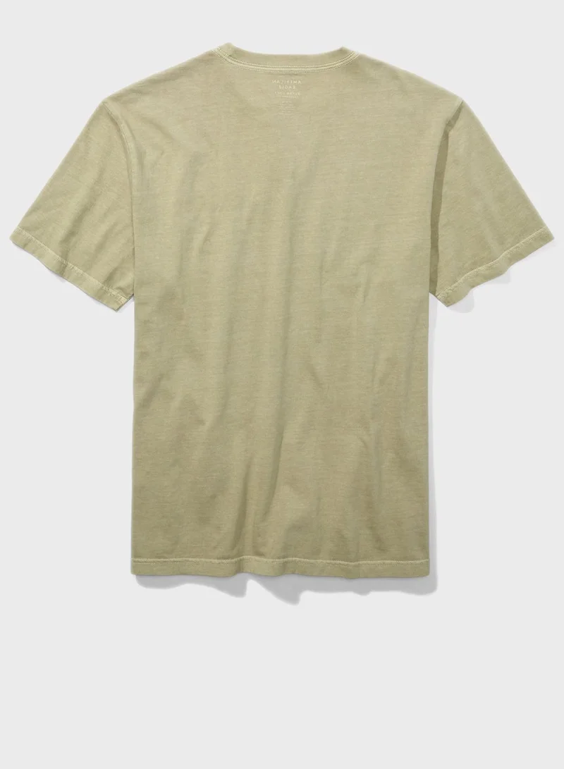 امريكان ايجل Logo Detail Crew Neck T-Shirt
