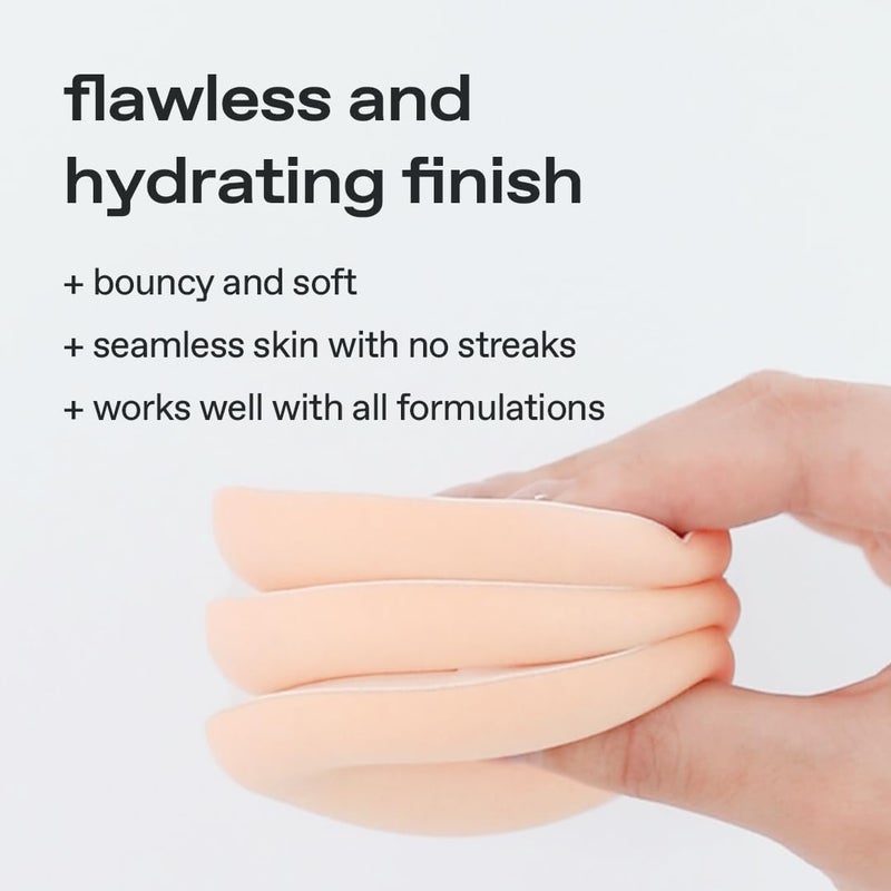 glow cloud sponge 3EA | featuring skin-friendly rubycell | puff-shaped sponge that effortlessly simplifies makeup application, perfect makeup sponge for quick and even application, 0.13 lbs - Image 2