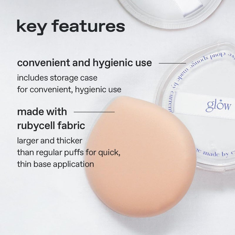 glow cloud sponge 3EA | featuring skin-friendly rubycell | puff-shaped sponge that effortlessly simplifies makeup application, perfect makeup sponge for quick and even application, 0.13 lbs - Image 4