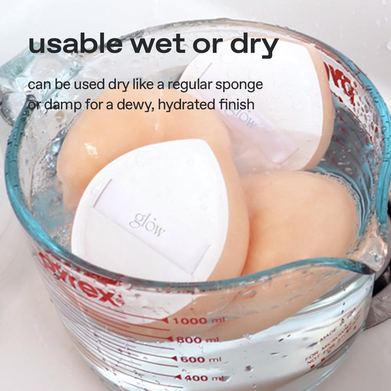 glow cloud sponge 3EA | featuring skin-friendly rubycell | puff-shaped sponge that effortlessly simplifies makeup application, perfect makeup sponge for quick and even application, 0.13 lbs - Image 5