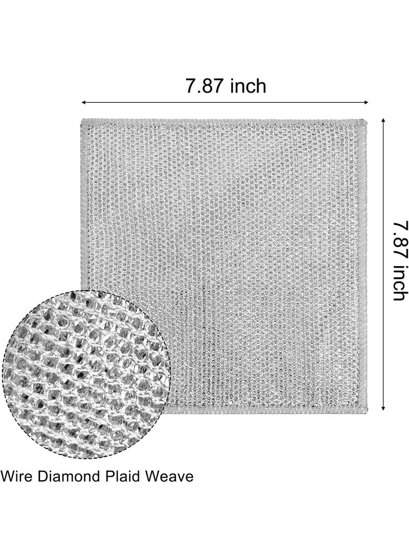 NESTIFY NESTIFY NonScratch Wire Dish Cleaning Cloths Multipurpose Wire Dishwashing Rags for Wet and DryEasy RinsingReusable Wire Cleaning Cloth Wire Dish Towels for Met Dishcloth Pack of 20  - Image 2