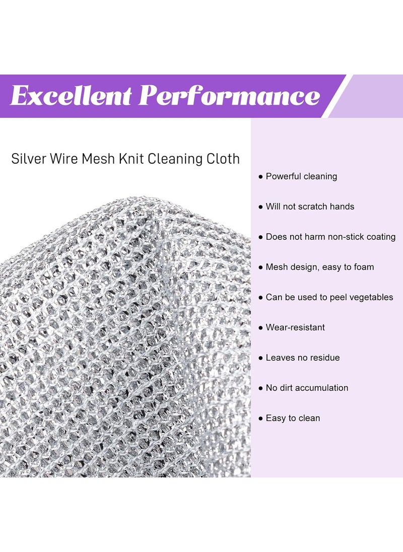 NESTIFY NESTIFY NonScratch Wire Dish Cleaning Cloths Multipurpose Wire Dishwashing Rags for Wet and DryEasy RinsingReusable Wire Cleaning Cloth Wire Dish Towels for Met Dishcloth Pack of 20  - Image 5