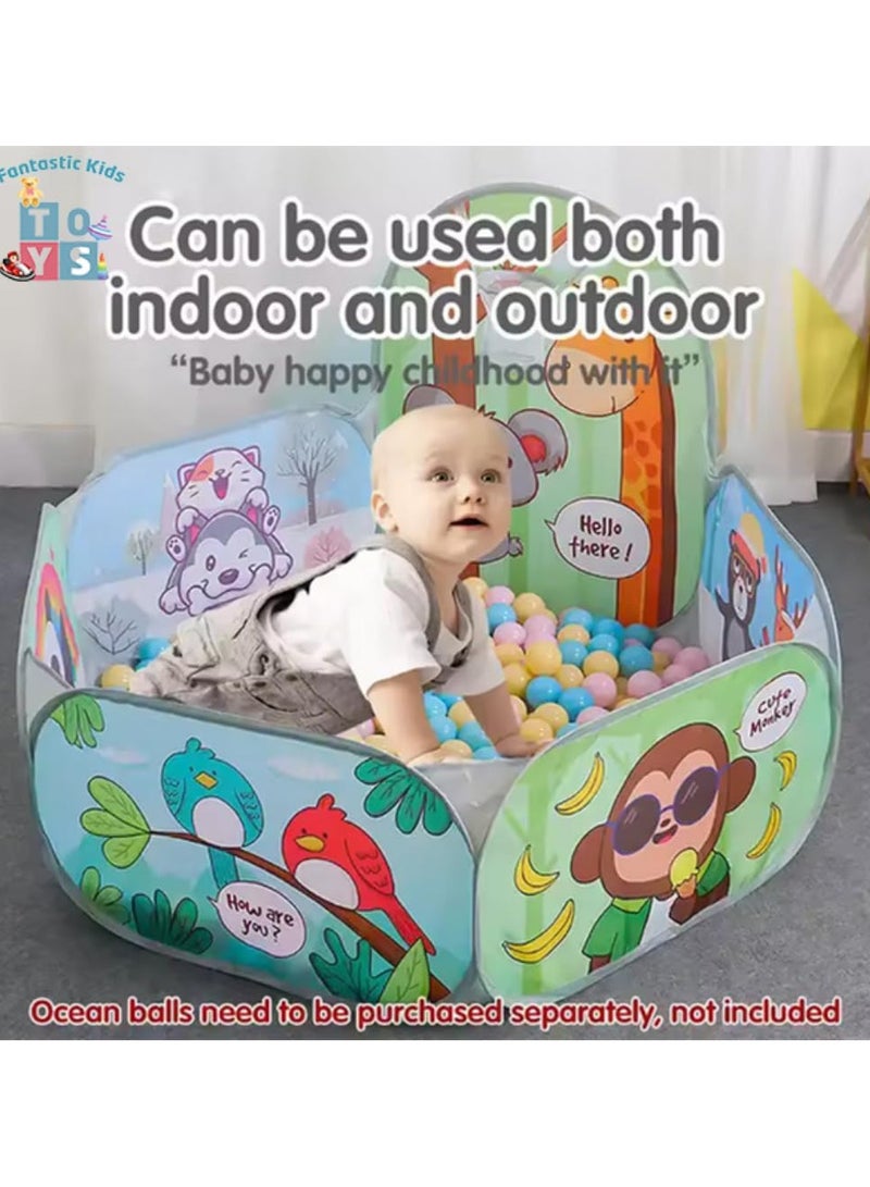 Fantastic-Kids-Toys Core Open House with Mini Basket Ball with 50 Balls (Green) - Image 5