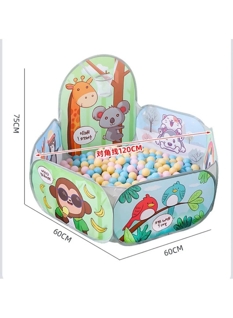 Fantastic-Kids-Toys Core Open House with Mini Basket Ball with 50 Balls (Green) - Image 4