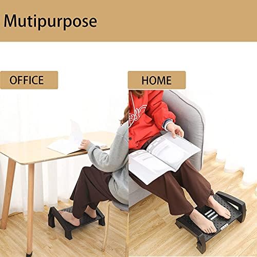 Sisliya Sisliya Footrest for under desk at work and under desk with massage footrest with 6 levels height adjustable for office  - Image 4