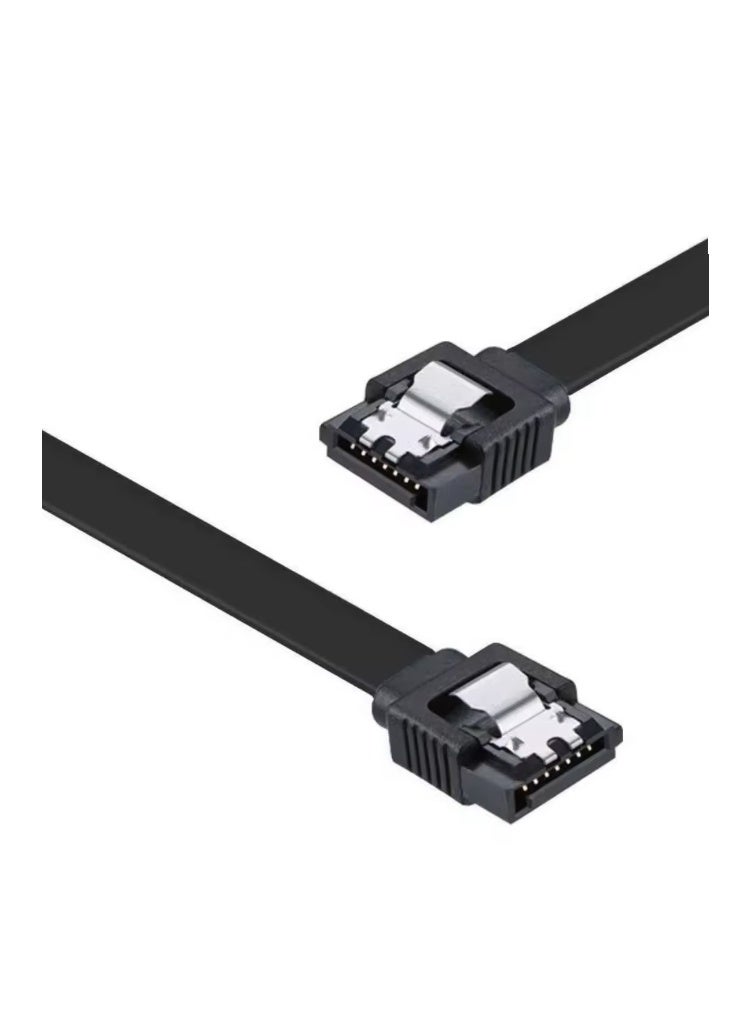 Premium SATA III Cable for SSD/HDD – High-Speed Data Transfer, 7-Pin Connector, 25cm, Black - Image 2