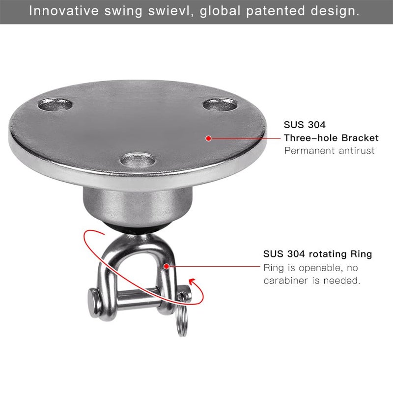 BeneLabel Speed Bag Swivel Mount Stainless Steel Speedbag Hanger with 360Â° Rotation Hook- Boxing Swivel Mount for Speed Bag Platform Hanging Speed Punching Bag Hanger - Image 4