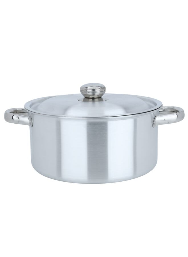 Alsaif Gallery - Aluminum Round Pot with Lid and Handles 24 cm - Image 1