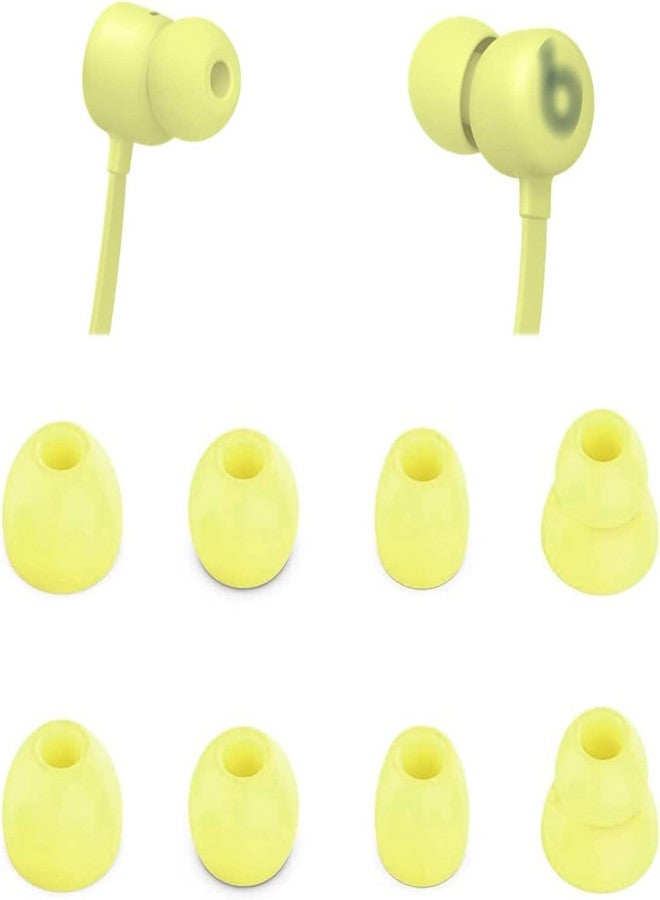 ALXCD بدائل أطراف الأذن ALXCD لسماعات Beats Flex اللاسلكية، S/M/L/D 4 أحجام 4 أزواج من أطراف الأذن السيليكون الناعمة، تناسب سماعات Beats Flex، 4 أزواج (أصفر يوزو) - Image 1
