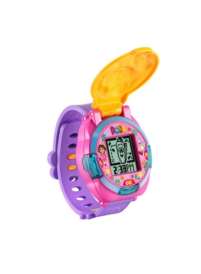 VTech Dora Time for Learning Adventure Watch – Interactive Educational Watch, Bilingual English & Spanish, Games, Alarm & Timer for Kids 3+ Years - Image 1
