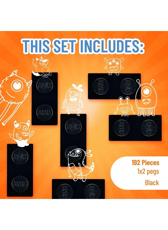 Strictly Briks Strictly Briks Compatible with Lego Classic Bricks Starter Kit, Black, 192 Pieces, 1x2 Inches, Building Creative Play Gift Set for Ages 3 and Up, 100% Compatible with All Major Brick Brands  - Image 3