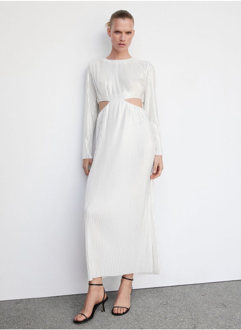 MANGO - Ribbed Cut Out Dress - Image 1