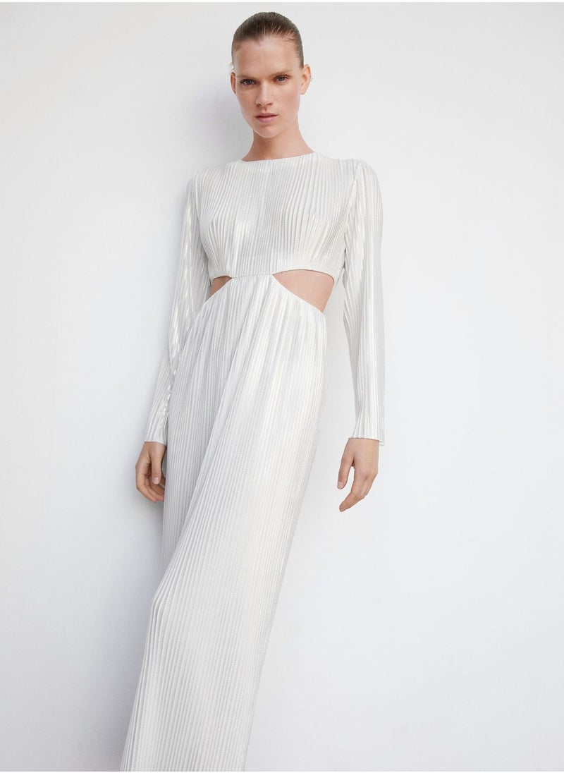 MANGO - Ribbed Cut Out Dress - Image 1