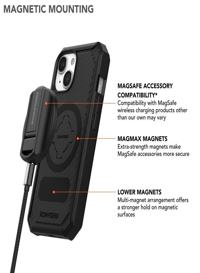 Rokform - iPhone 15 Case, Heavy Duty Series, Magnetic, iPhone 15 Case with RokLock Rotating Lock, Drop Tested Armor (Black) - Image 5