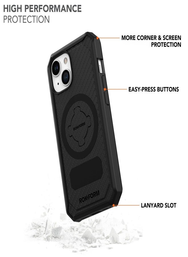 Rokform - iPhone 15 Case, Heavy Duty Series, Magnetic, iPhone 15 Case with RokLock Rotating Lock, Drop Tested Armor (Black) - Image 3