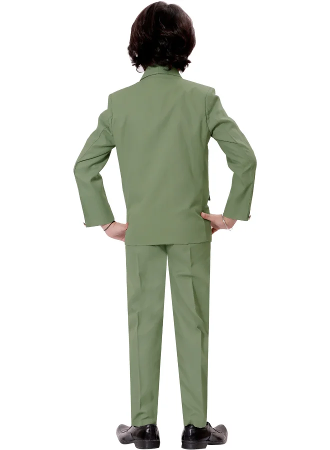 BT DEZINES Light Green Five Piece Suit Set for Boys