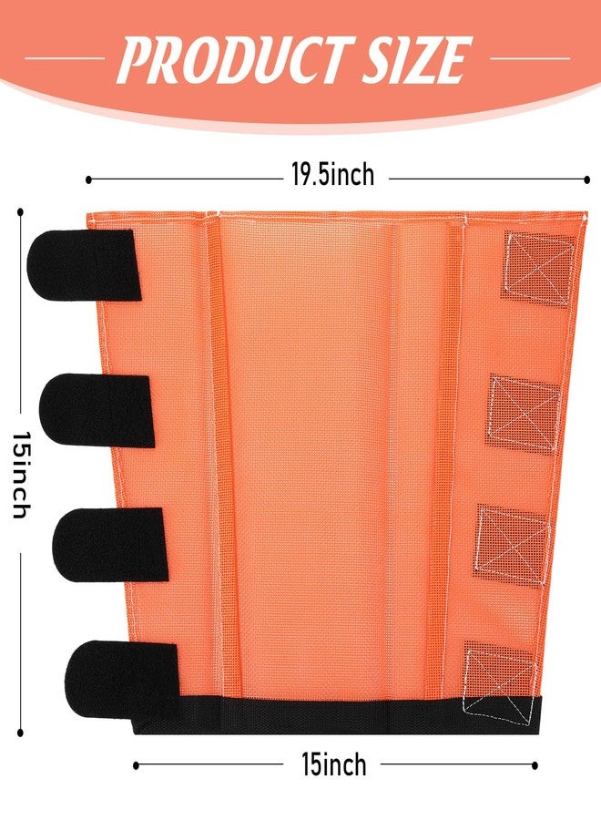 Bulyoou Set of 8 Mesh Fly Boots for Horse Breathable Mesh Horse Boots Protective Loose Wraps Adjustable for Preventing Legs Reduces Flies and Mosquitoes Bites(Orange, Pink,L) - Image 3