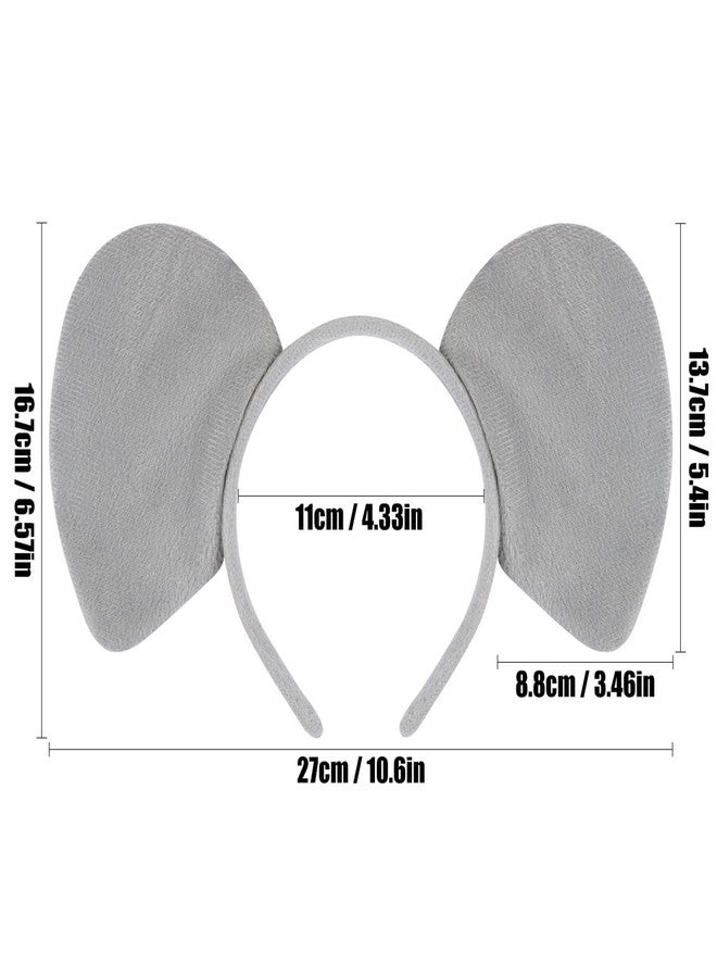 EVERMARKET Plush Animal Ears Headband Horns Headband,Halloween Christmas Festival Theme Party Animal Cosplay Costume Headwear (Elephant) - Image 2