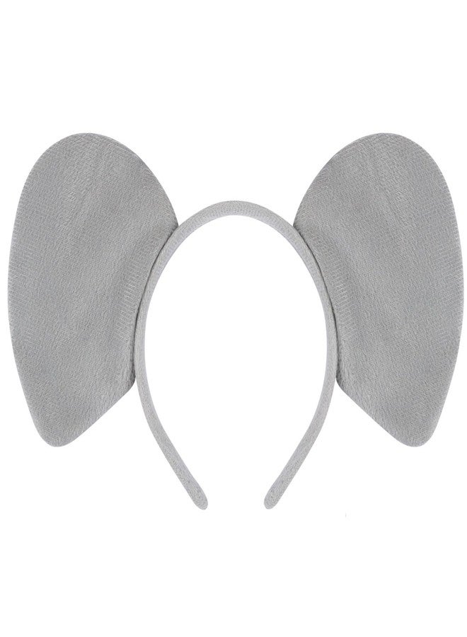 EVERMARKET Plush Animal Ears Headband Horns Headband,Halloween Christmas Festival Theme Party Animal Cosplay Costume Headwear (Elephant) - Image 1