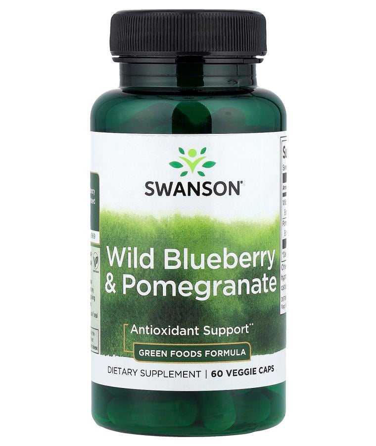 SWANSON Wild Blueberry & Pomegranate 60 Veggie Caps
