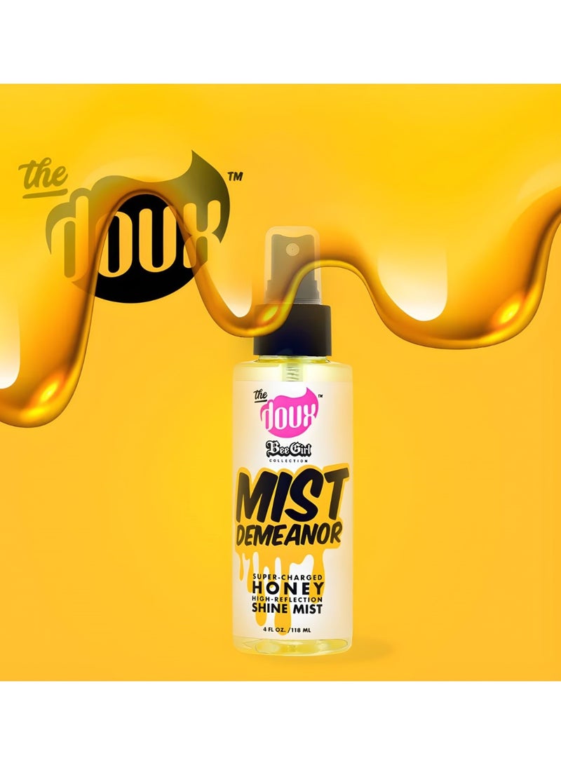 THE DOUX beegirl mist demeanor honey shine mist lightweight hair shine spray for frizz control & glossy finish (4 fl oz.) - Image 5