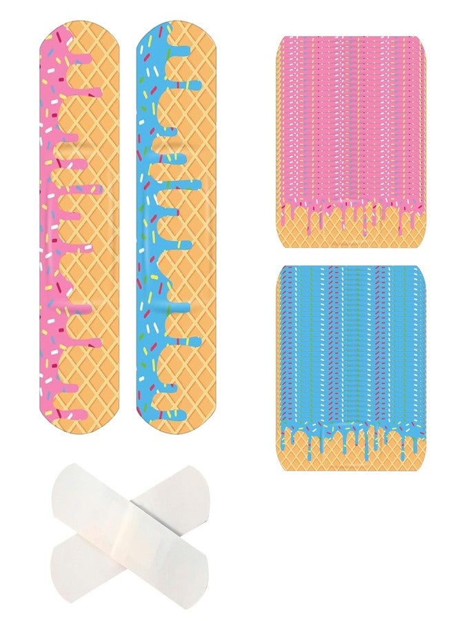 BBWhale 60Pcs Ice Cream Drip Baseball Bandaids Kids, Waterproof Breathable PE Adhesive Bandage for Minor Wound Care, Hypoallergenic Latex Free First Aid for Boys Girls Children - Image 1
