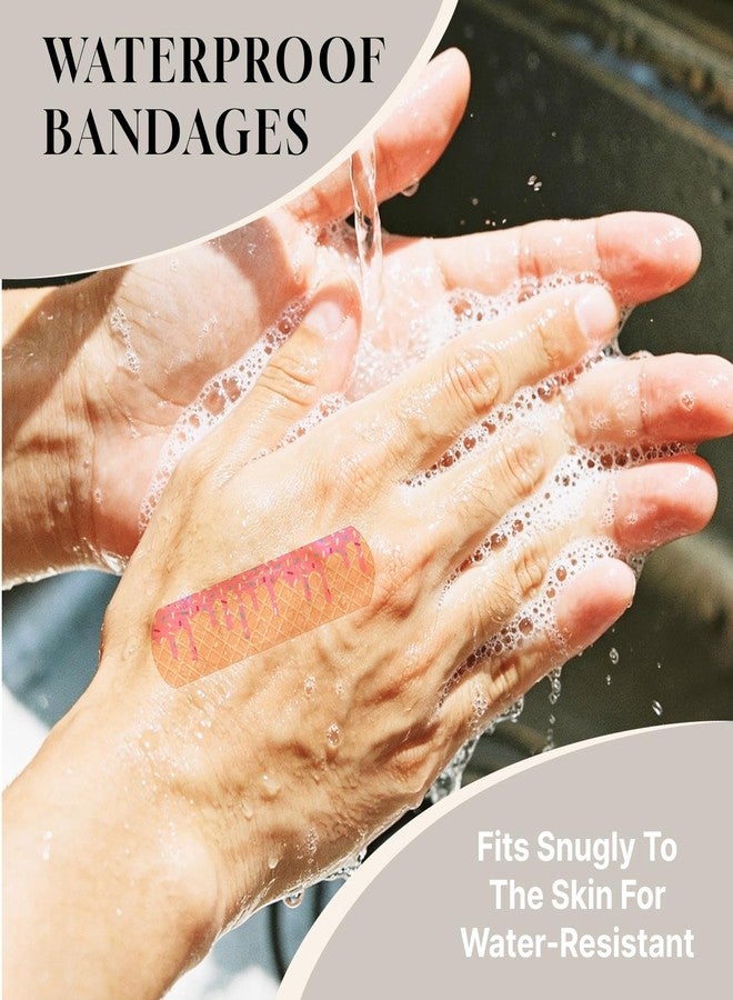 BBWhale 60Pcs Ice Cream Drip Baseball Bandaids Kids, Waterproof Breathable PE Adhesive Bandage for Minor Wound Care, Hypoallergenic Latex Free First Aid for Boys Girls Children - Image 5